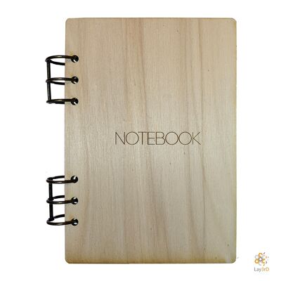Lay3rD Lasercut - Cuaderno de madera - Cuaderno - Abedul--