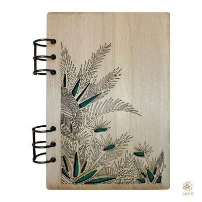 Lay3rD Lasercut - Wooden Notebook - Plants - Birch--
