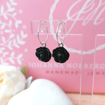 Idun Hoop Earrings - Black