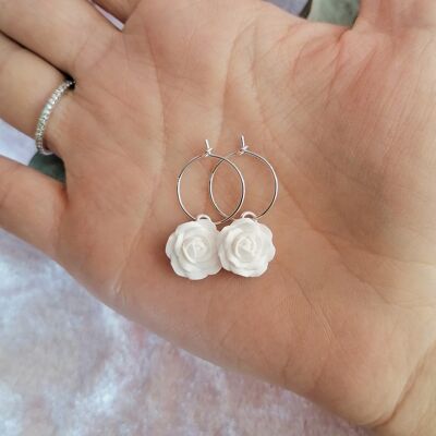 Idun Hoop Earrings - White