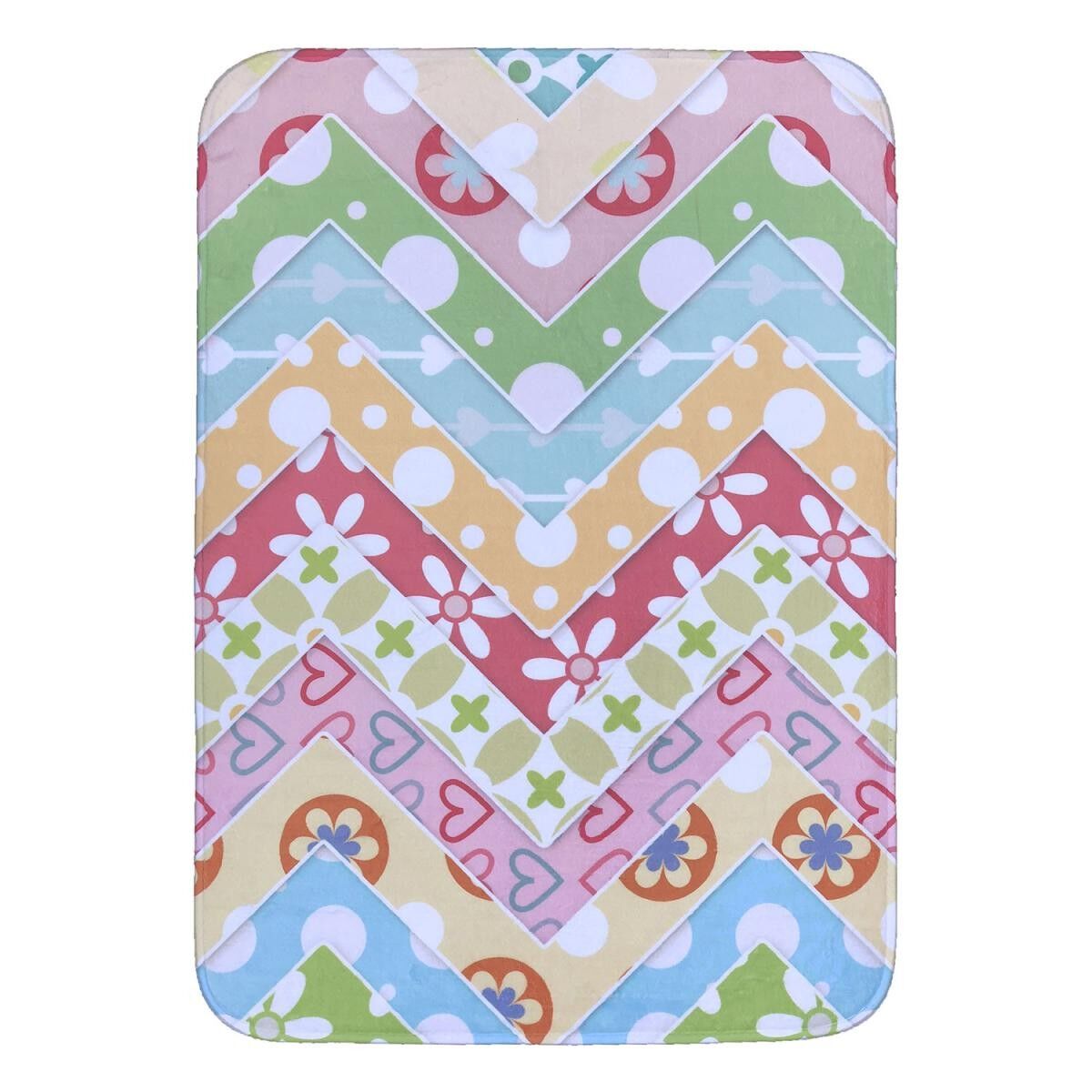 GOGI tappeto per bambini 70x95 rettangolare intrecciato multicolore