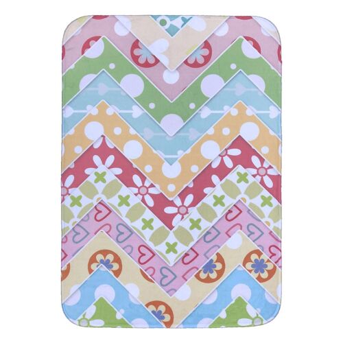 Tapis enfant 70x95 rectangle tissé multicolore GOGI