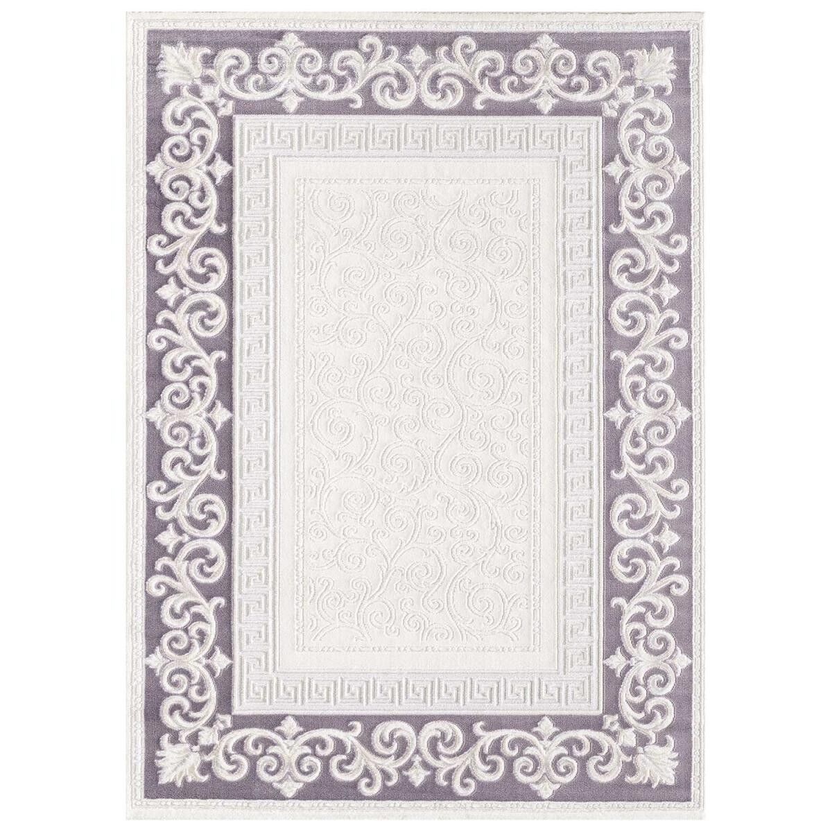 Bedroom rug 80x150 woven purple and gray rectangle simple pattern SEPA