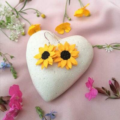 Sunflower Dangle Earrings