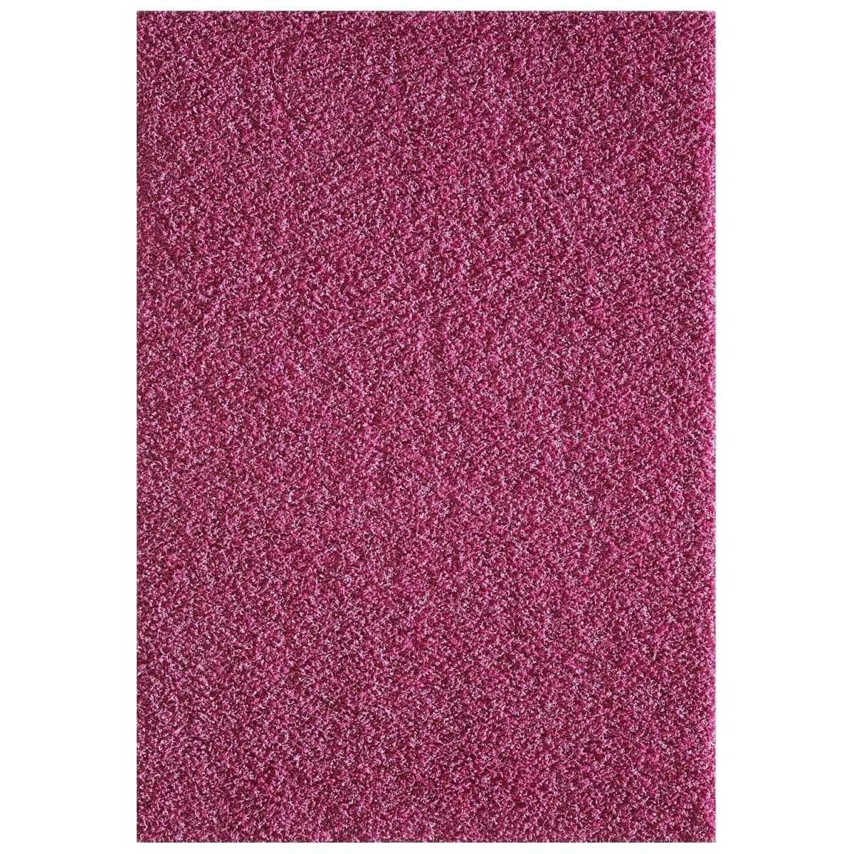 Tapis shaggy 200x290 rectangle tissé violet motif uni NUNI