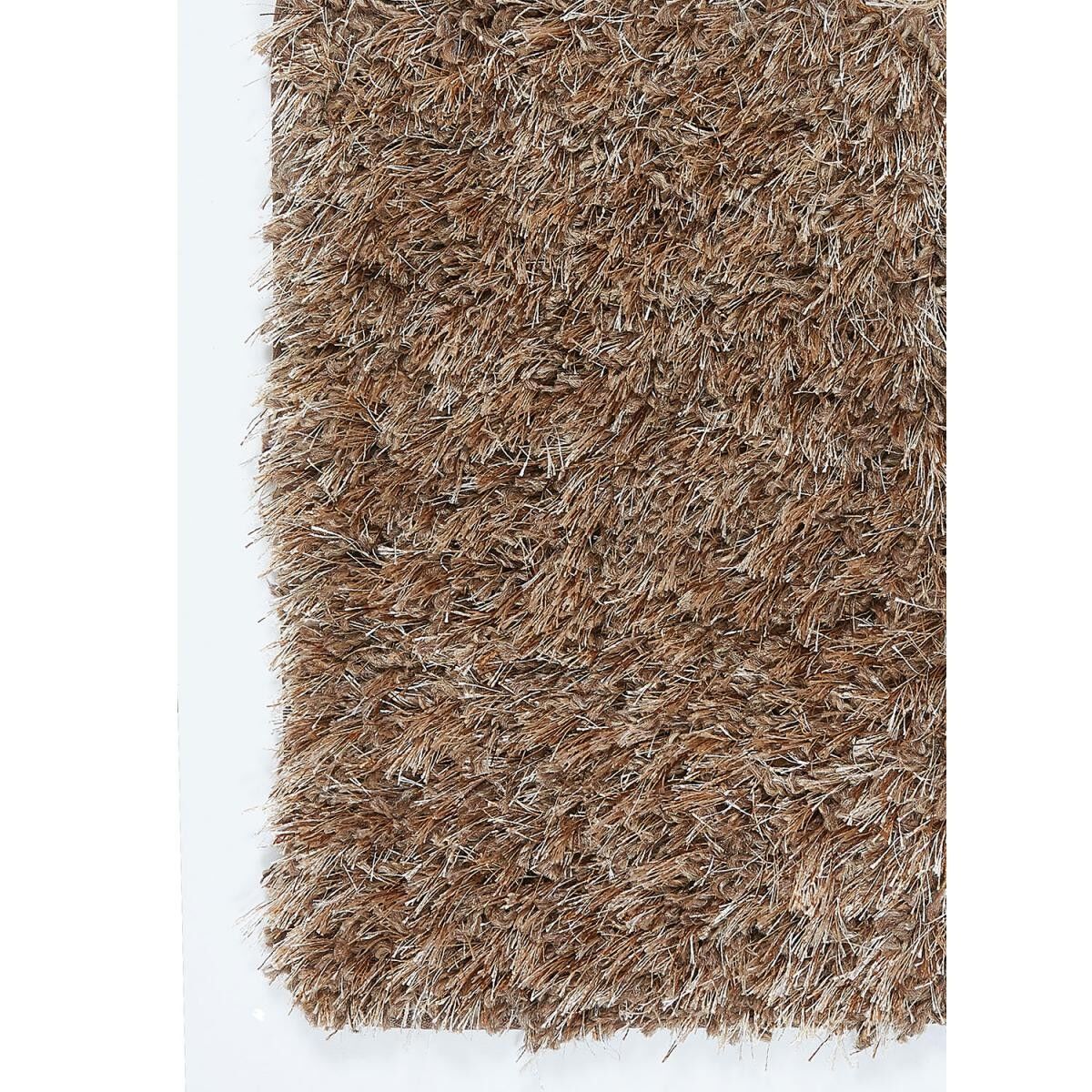 Tappeto shaggy rettangolare SIFA 390x800 con motivo intrecciato beige