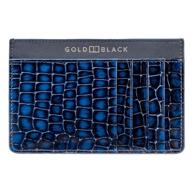Portacarte Royal pelle Milano Style blu