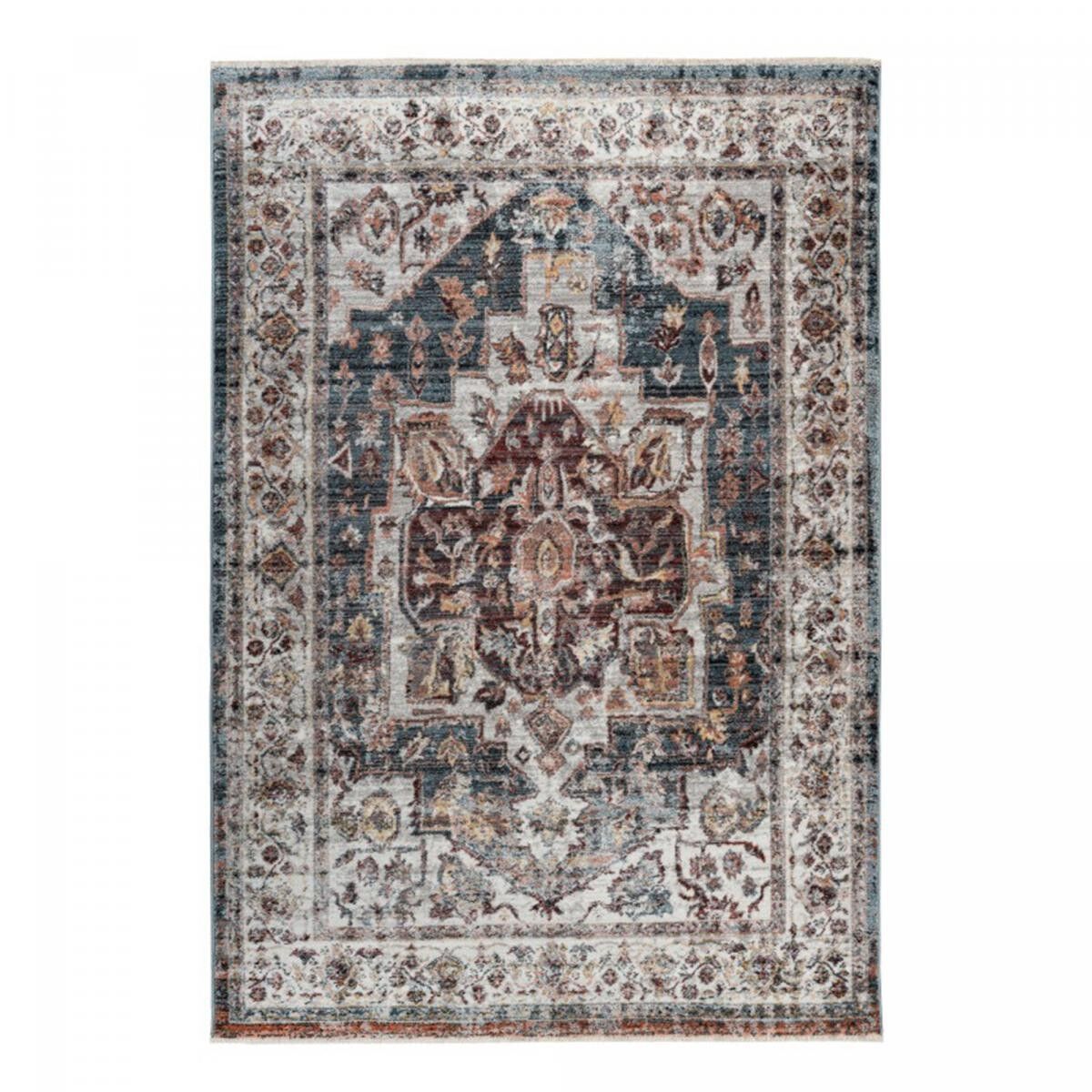 Tappeto orientale 200x290 rettangolo grigio e beige intrecciato motivo etnico GIVI