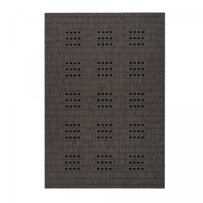 Outdoor rug 80x230 woven kilim taupe and light gray SACE