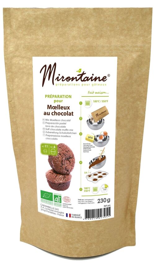 Préparation BIO Moelleux chocolat 230g