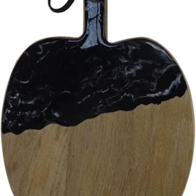 Planche à découper - Forme pomme - Bois - Epoxy - 37x26cm