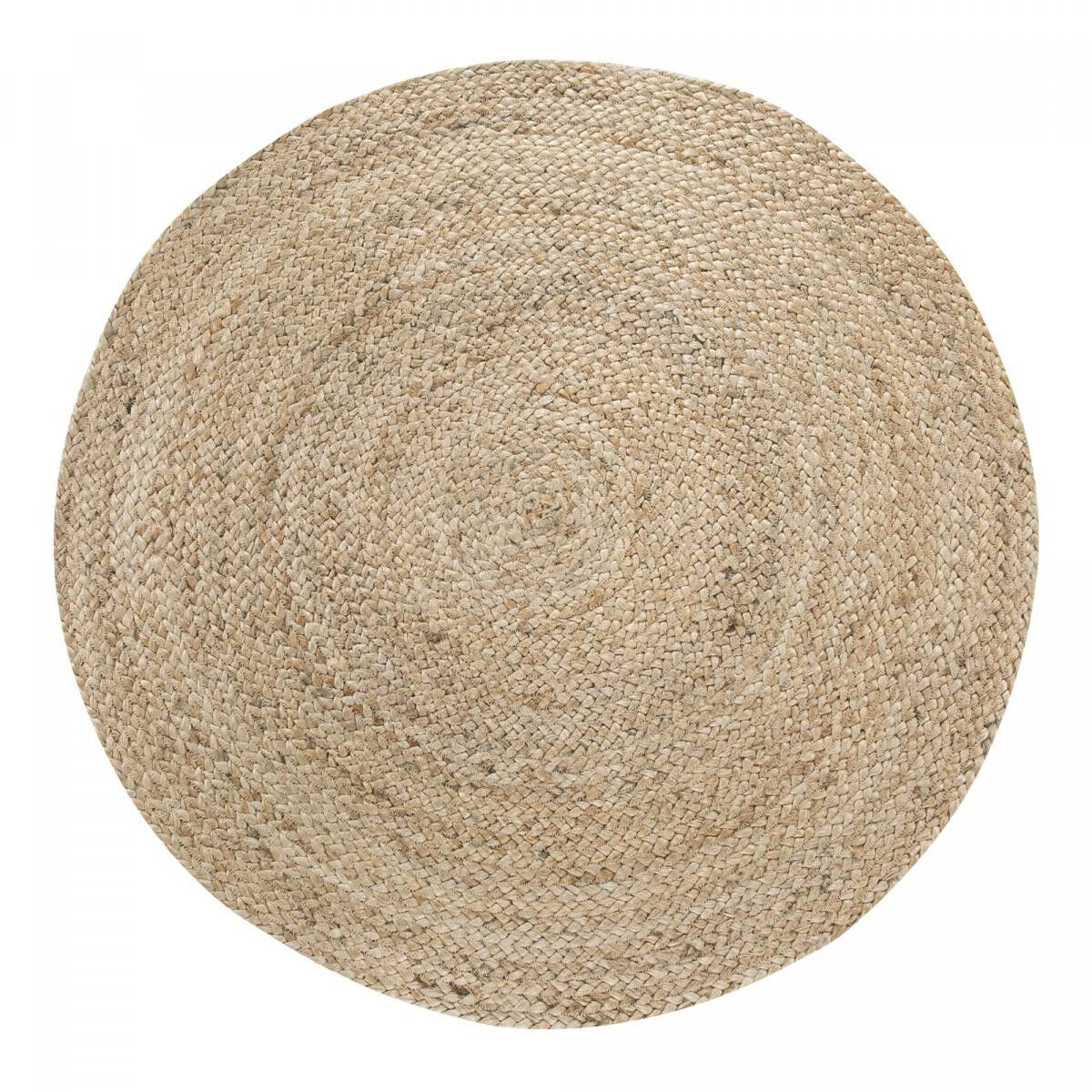 Round rug Ø80cm woven in jute with plain pattern for bedroom POMU