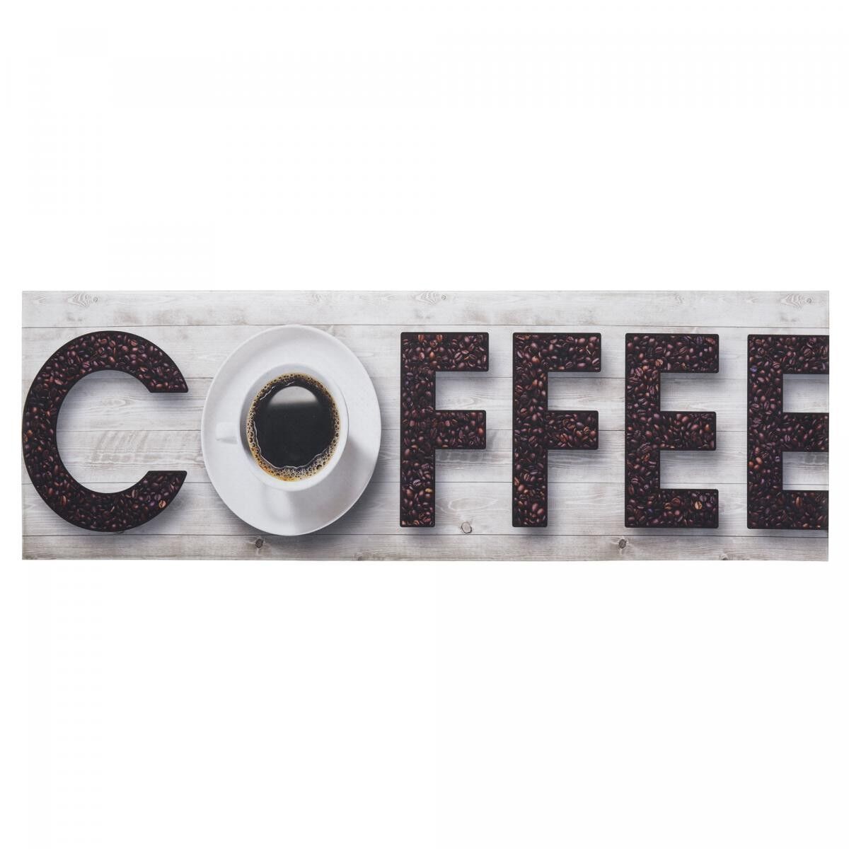 Tappeto da cucina 50x150 in PVC grigio e marrone con motivo PIFU fresco