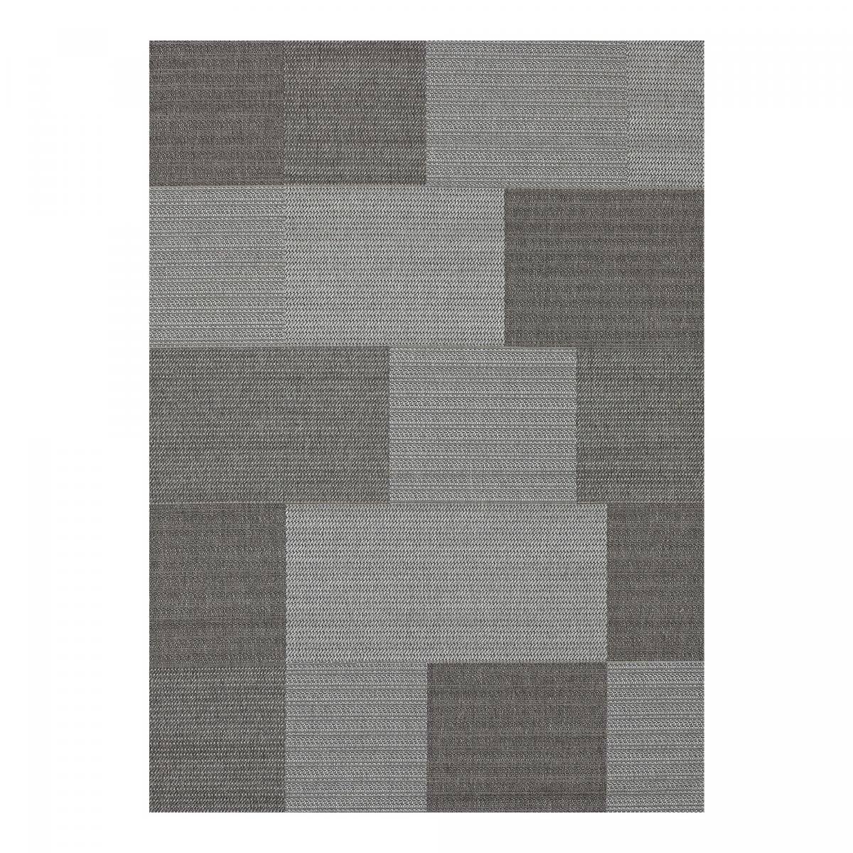 Tappeto da esterno 60x110 kilim intrecciato grigio scuro e grigio chiaro PAFE