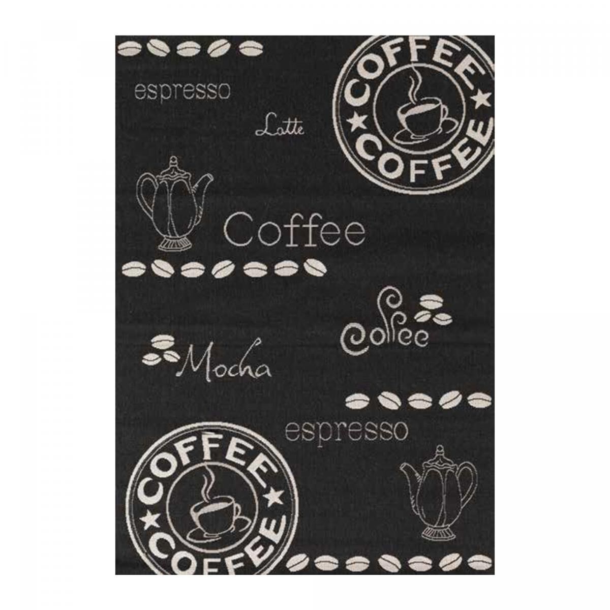 Tappeto da esterno intrecciato kilim bianco e nero TUFO 160x220