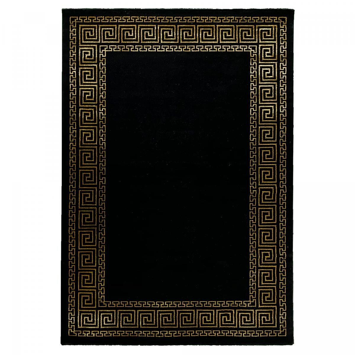 Tappeto orientale 200x290 rettangolo oro e nero intrecciato motivo etnico FAVE
