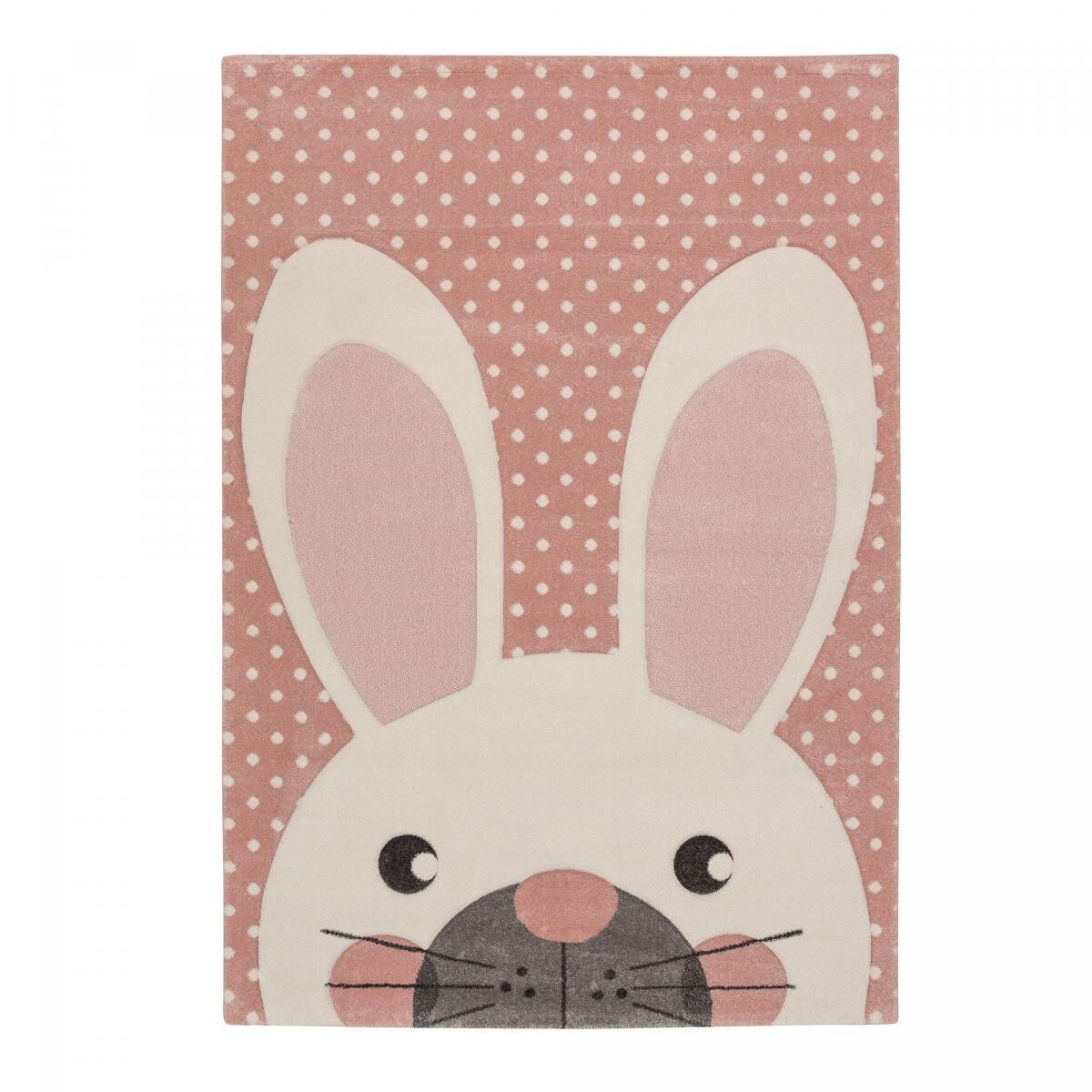 Alfombra infantil 80x150 rectangular tejida crema RURI