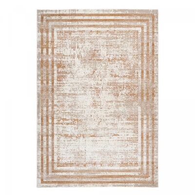 Tapis DOKA - Soyeux - motif abstrait - Couleur Beige