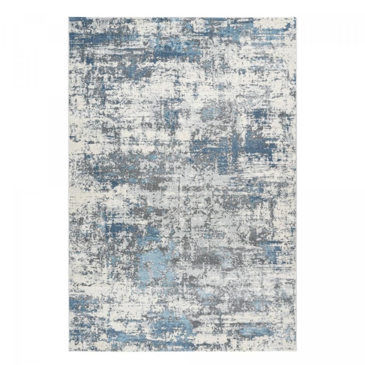 80x150 blue woven bedroom rug with abstract pattern rectangle FOFO