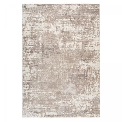 Living room rug 120x170 woven taupe rectangle abstract pattern FOFO