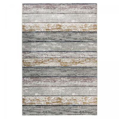 Tapis salon 160x230 tissé mutlicolore rectangle motif abstrait RIGU