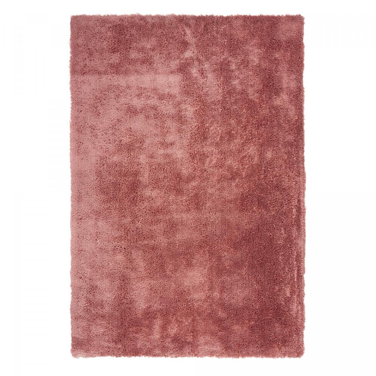Tapis longs poils shaggy 80x150 rectangle tufté rose motif uni VEPO