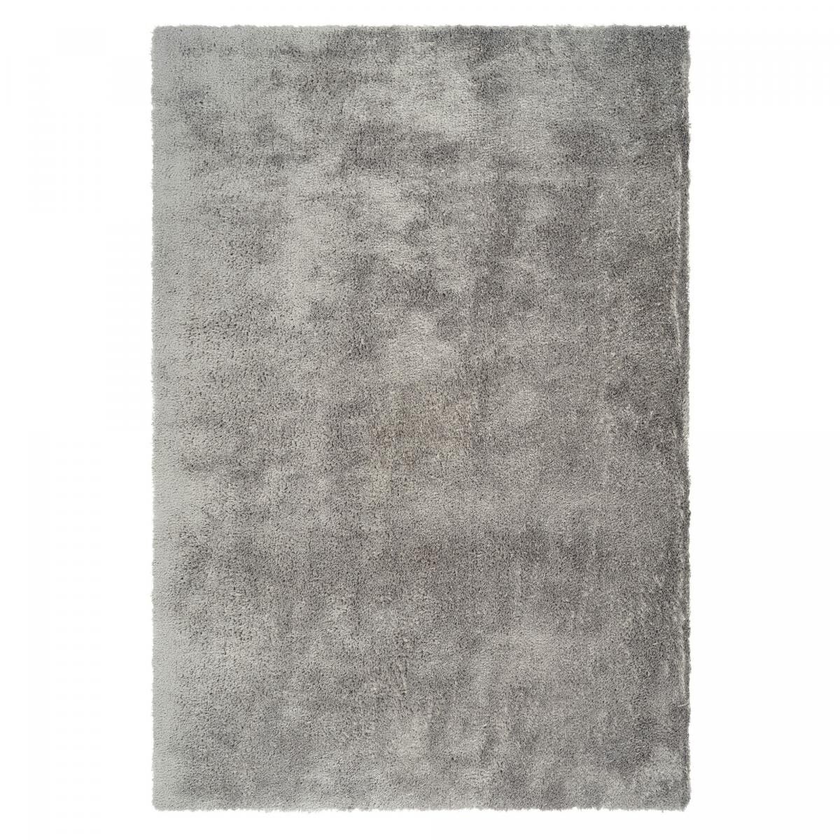 Tapis longs poils shaggy 200x290 rectangle tufté gris motif uni VEPO