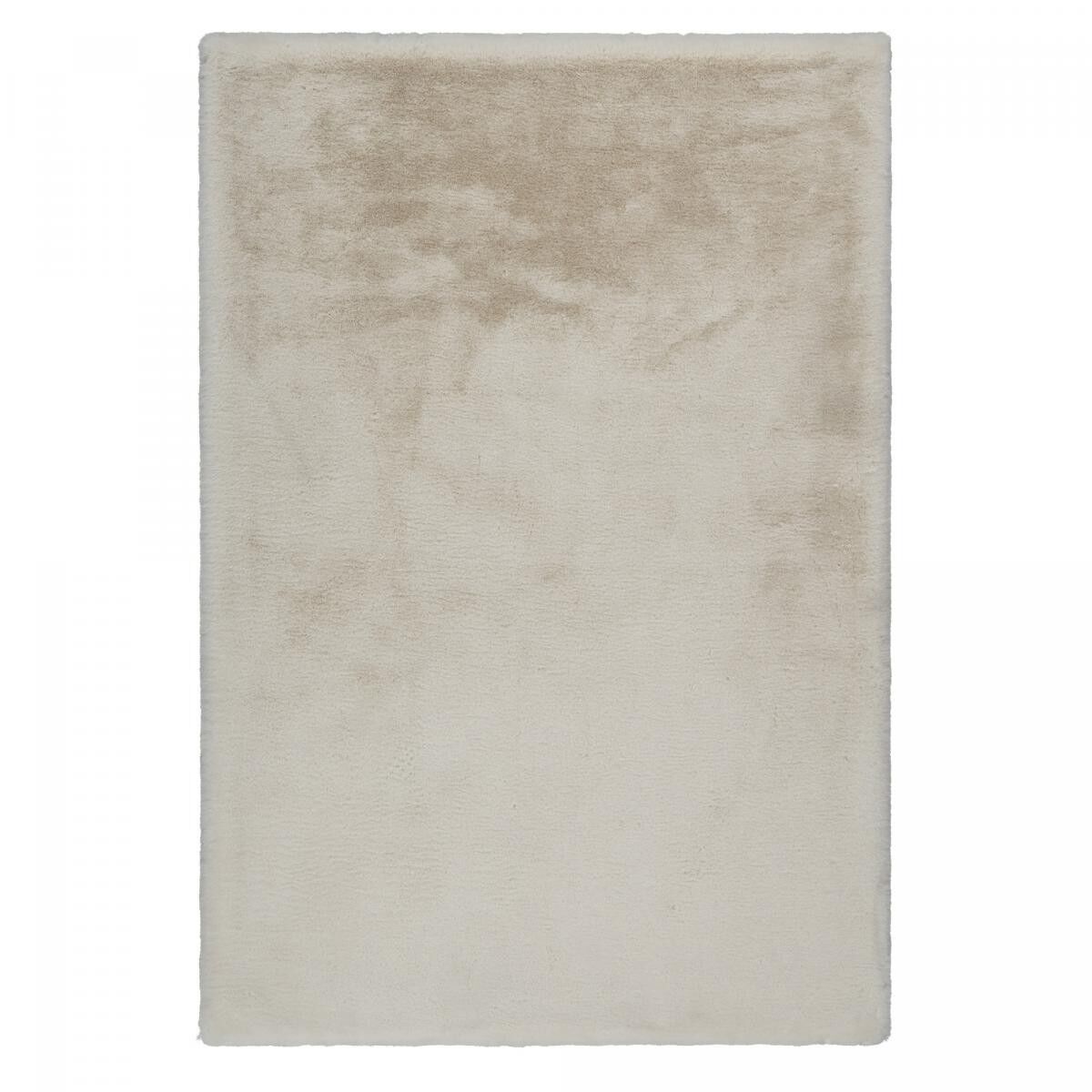 Tappeto Shaggy a pelo lungo 200x290 rettangolo tuftato avorio tinta unita TELI