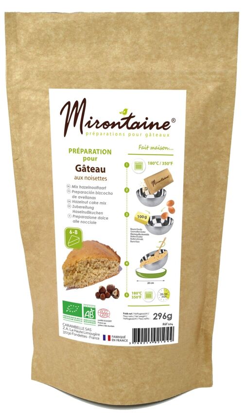 Préparation BIO Gâteau aux noisettes 296g