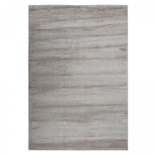 Tapis salon 120x170 tissé taupe rectangle motif uni VEGE