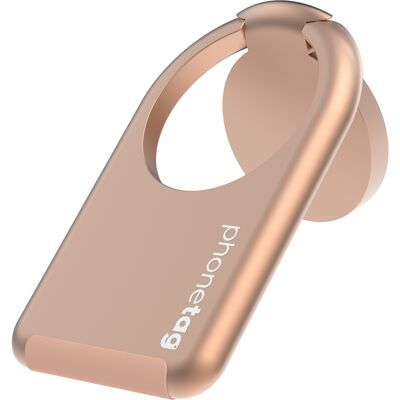 phonetag - Soporte para teléfono multivista con soporte para anillo magnético (oro rosa)