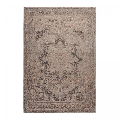 Tapis salon 160x230 fait à la main rose rectangle motif patchwork FAVA