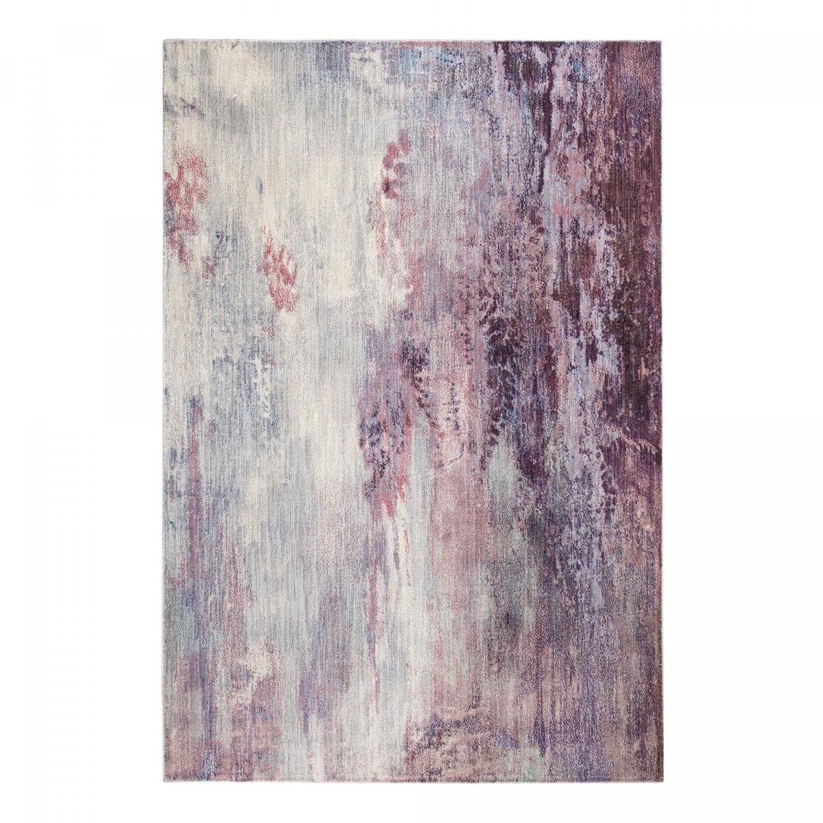 Tappeto soggiorno 160x235 intrecciato viola e blu rettangolo motivo astratto JEFA