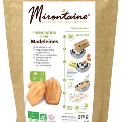 ORGANISCHE Zubereitung Zubereitung für Madeleines 290g