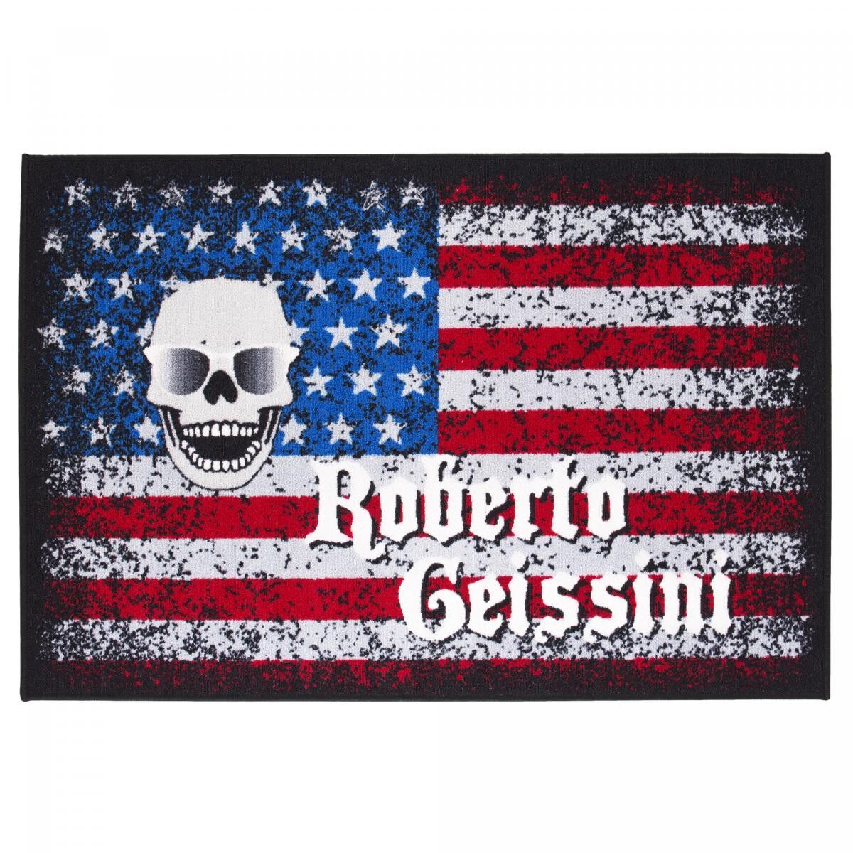 Tappeto per bambini 100x150 fatto a mano blu e rosso GENE