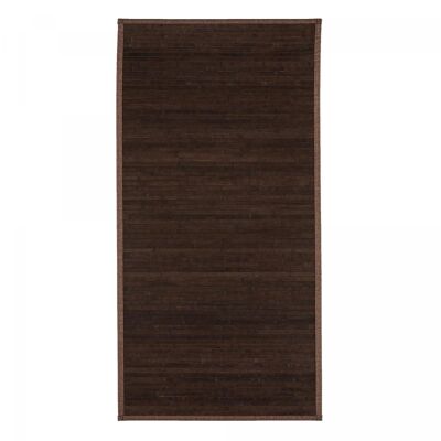Tapis chambre 160x230 tissé en bambou marron rectangle motif uni NACA