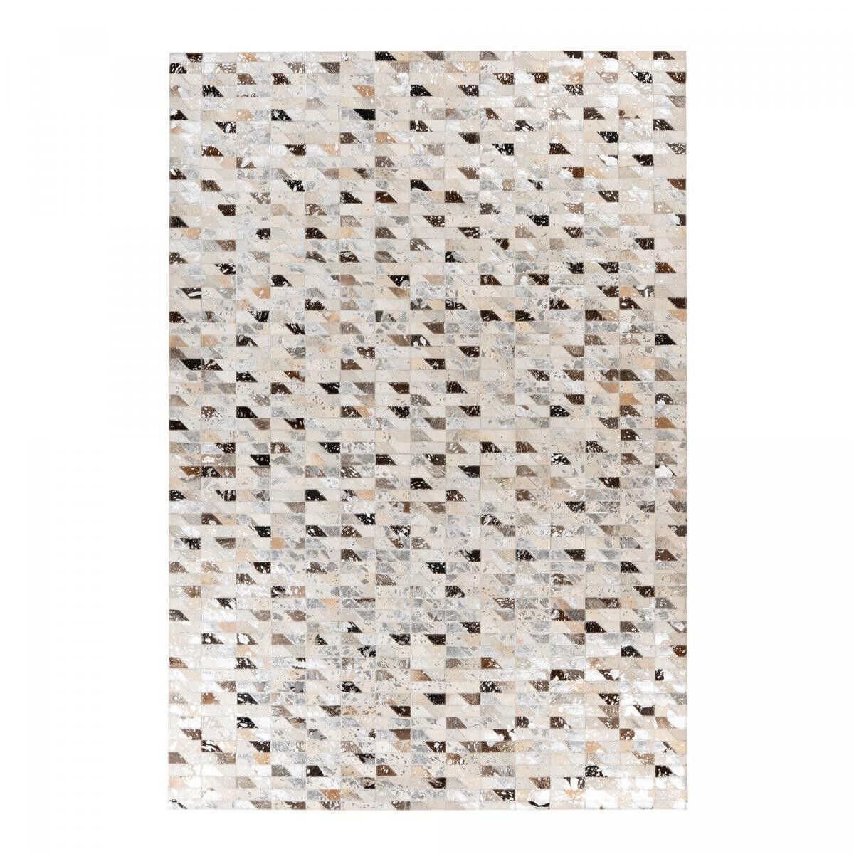 Tappeto in pelle di mucca 160x230 kilm fatto a mano grigio