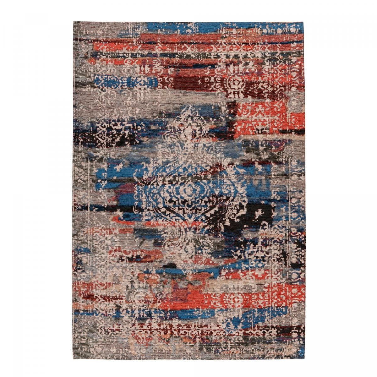 Tappeto rettangolare da camera da letto SOLU rosso e blu intrecciato 80x150