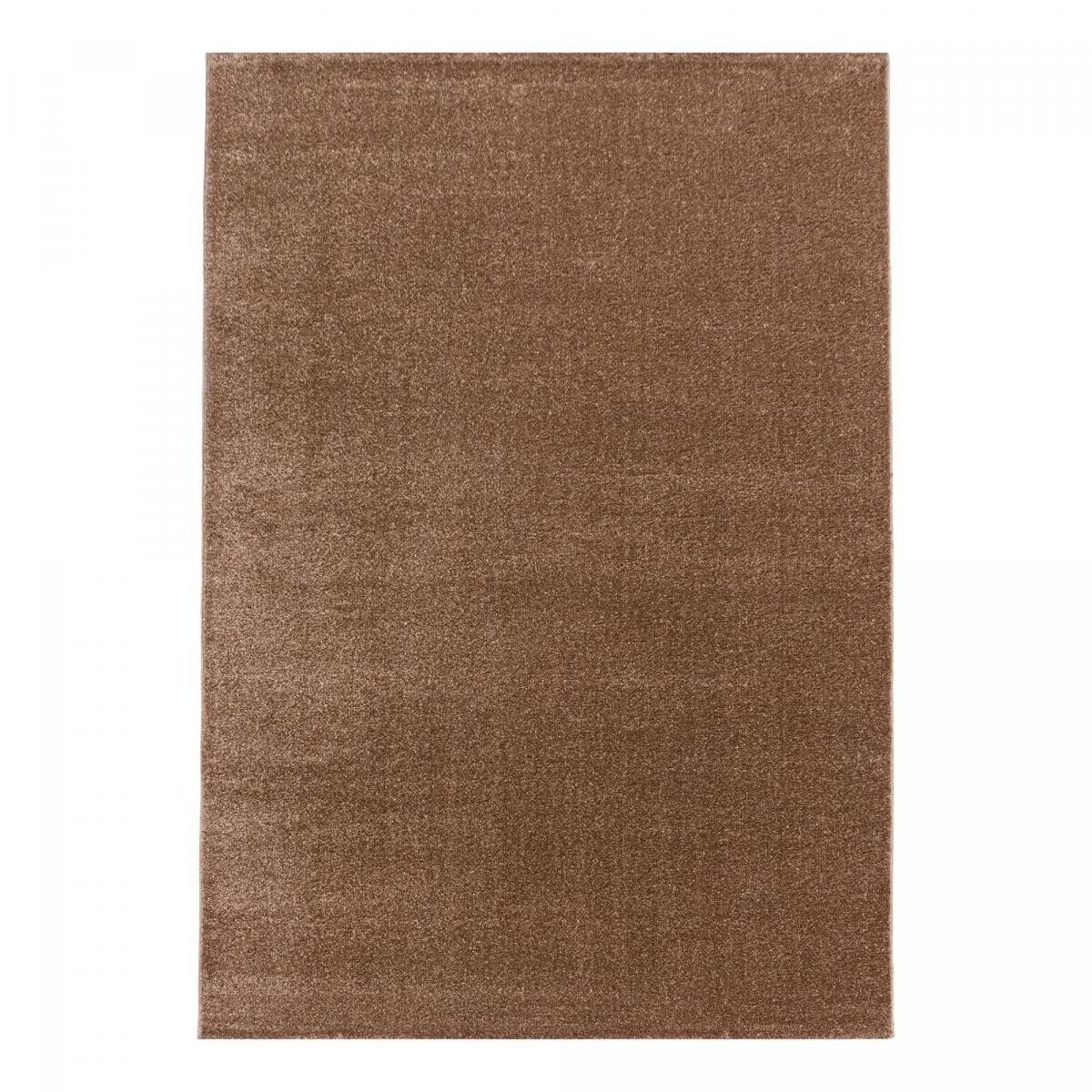 Esszimmerteppich 200x290 gewebt hellbraun Rechteck Uni Muster NIBA