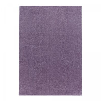 Tapis entrée 80x150 tissé violet rectangle motif uni NIBA