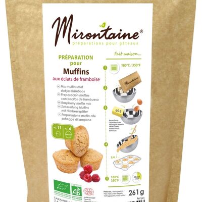 Preparazione biologica Muffin con pezzi di lampone 261g