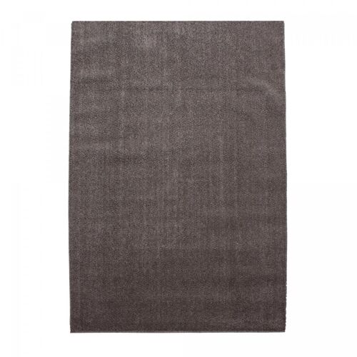 Tapis salon 200x290 tissé marron rectangle motif uni JUFO