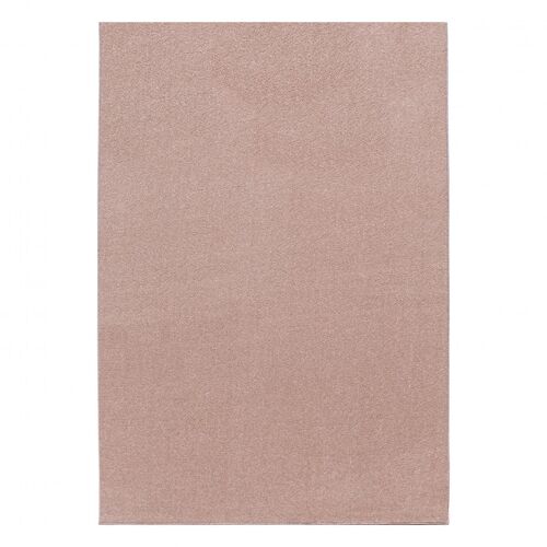 Tapis grand salon 280x370 tissé rose rectangle motif uni JUFO