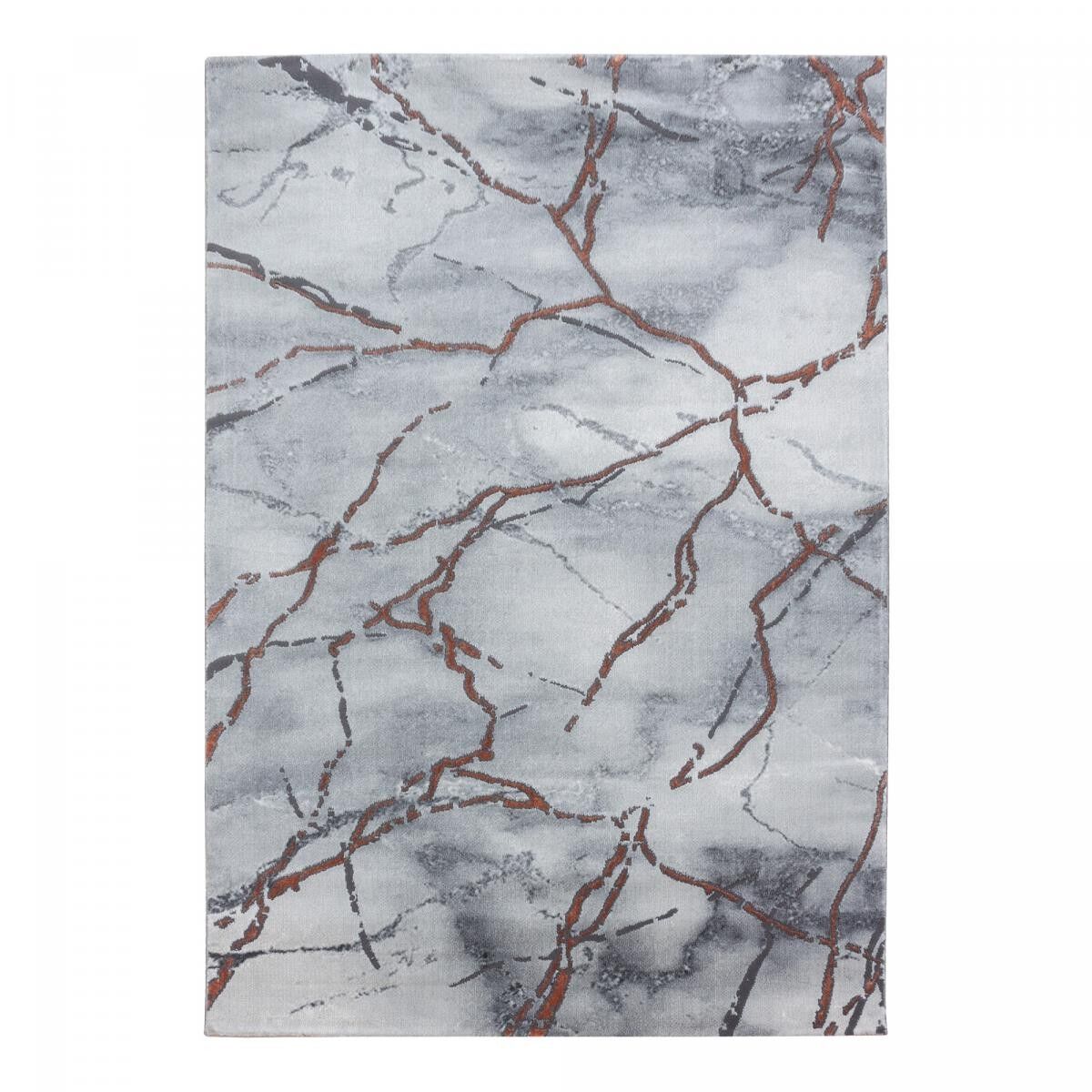 Tappeto da cucina VATU 120x170 tessuto grigio e marrone rettangolo motivo astratto