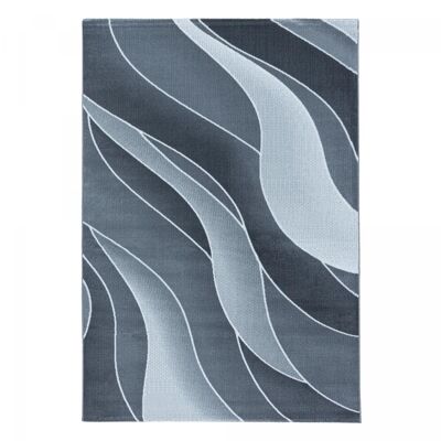 Alfombra de entrada 80x150 tejida gris rectángulo patrón retro-vintage RILA