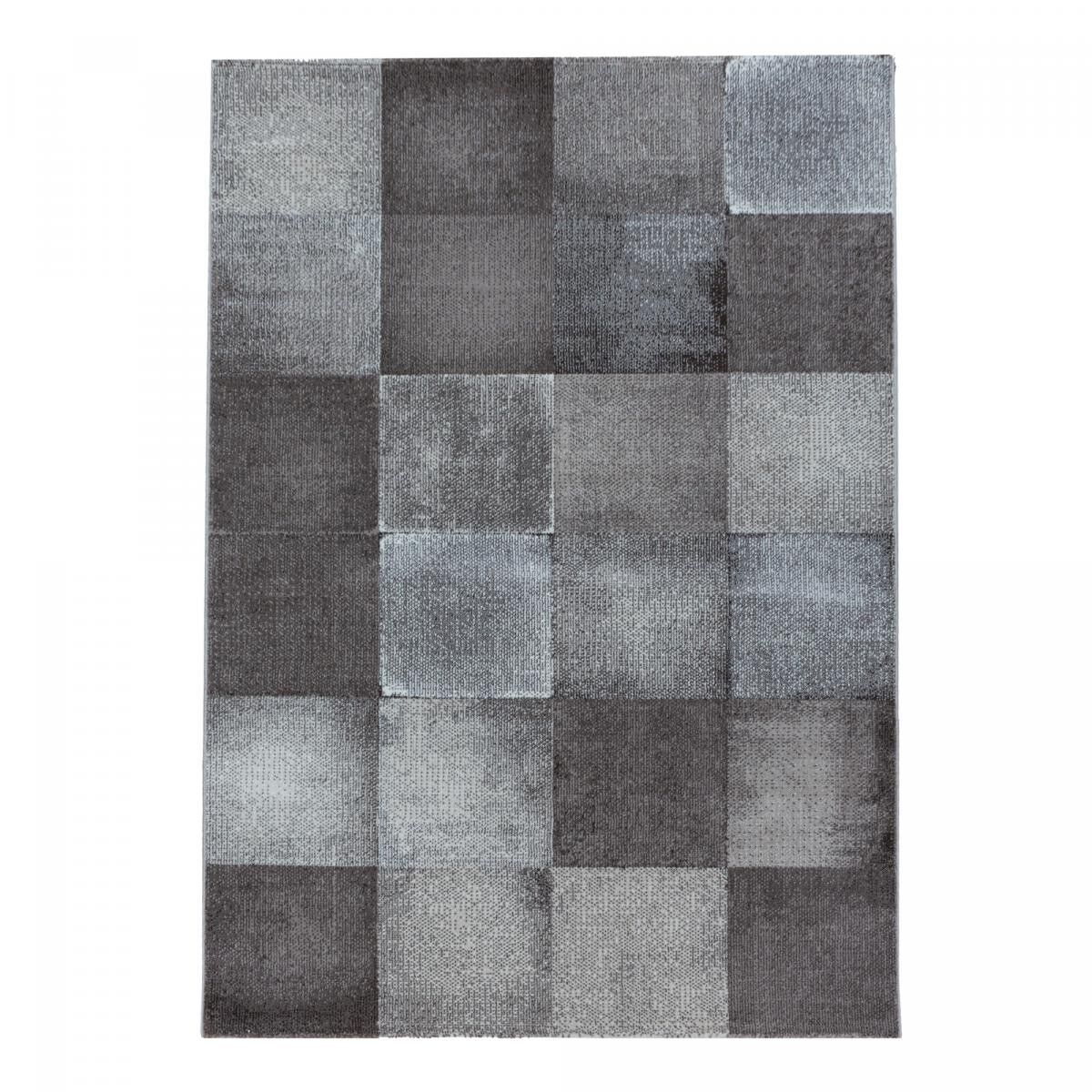 Tappeto soggiorno 160x230 intrecciato marrone e grigio rettangolo motivo geometrico GUFA