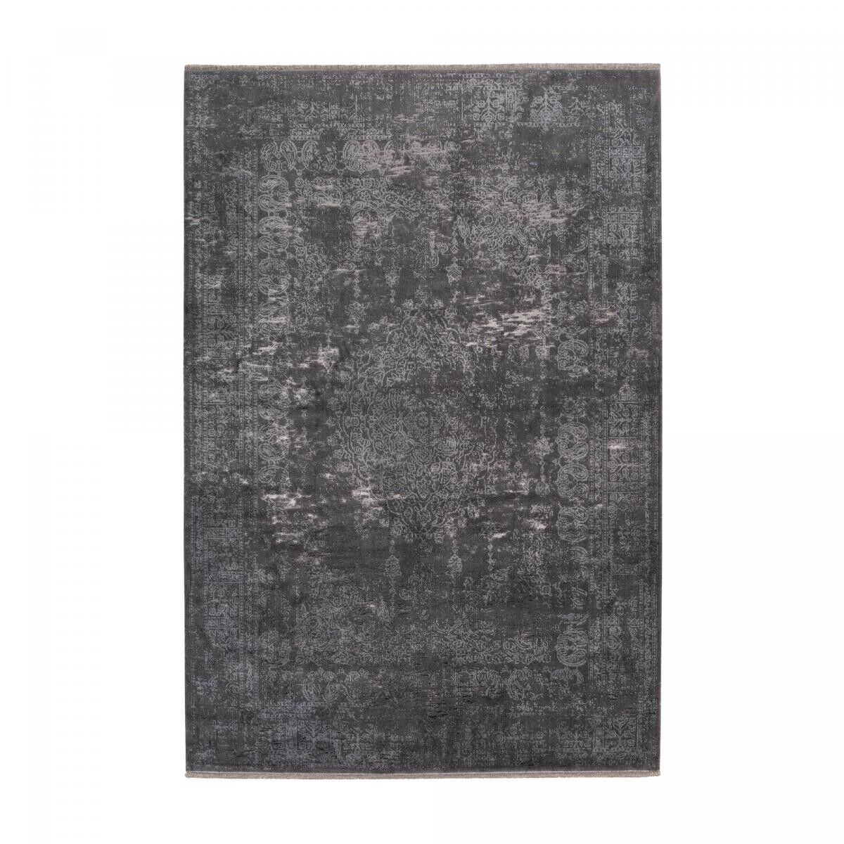 Tappeto da pranzo 200x290 tessuto grigio rettangolo motivo geometrico RIRA