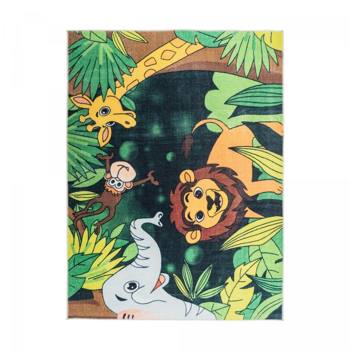 Tappeto per bambini JUSO 120x160 tessuto multicolore motivo animali