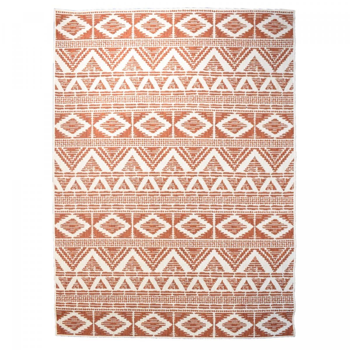 Tapis extérieur, kilim reversible 200x290 EX1 SKIO rouge