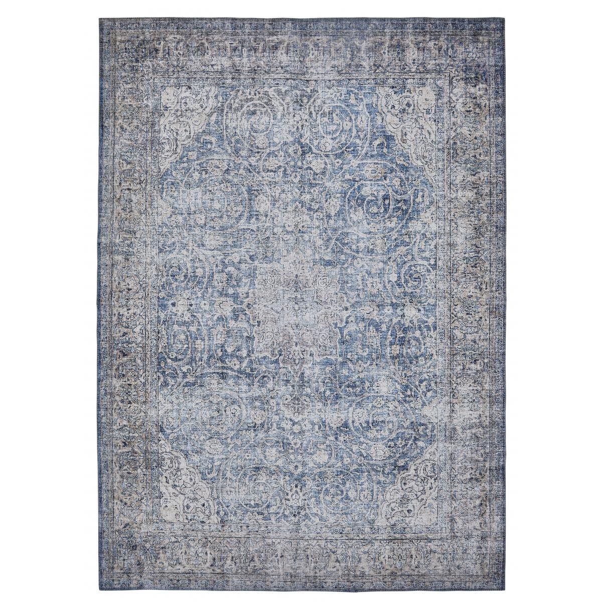 Tappeto camera da letto 120x170 tessuto rettangolo blu META